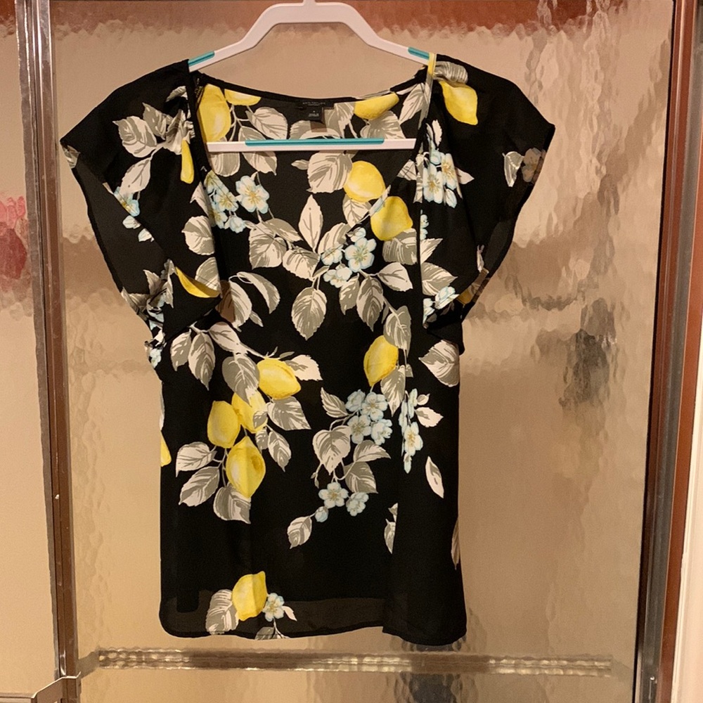 Lemon printed blouse Ann Taylor Factory!